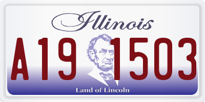 IL license plate A191503