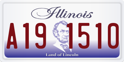 IL license plate A191510