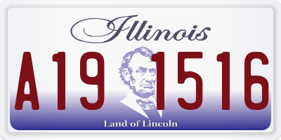 IL license plate A191516