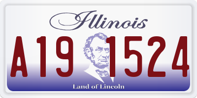 IL license plate A191524