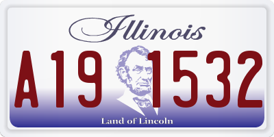 IL license plate A191532