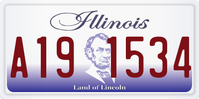 IL license plate A191534