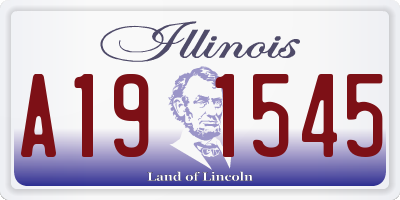 IL license plate A191545
