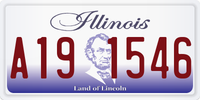IL license plate A191546