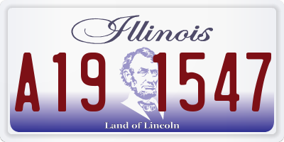 IL license plate A191547