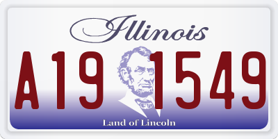 IL license plate A191549