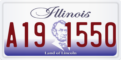 IL license plate A191550