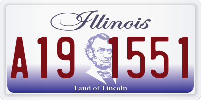 IL license plate A191551