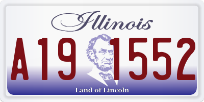 IL license plate A191552