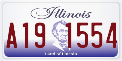 IL license plate A191554