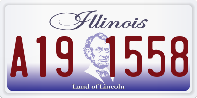 IL license plate A191558