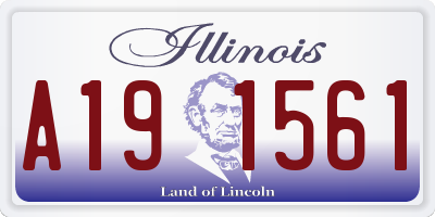 IL license plate A191561