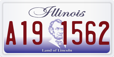 IL license plate A191562