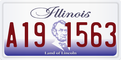 IL license plate A191563