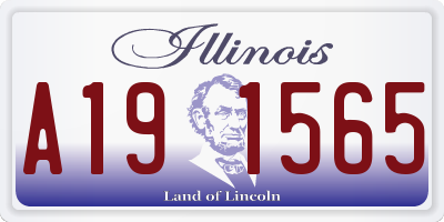 IL license plate A191565