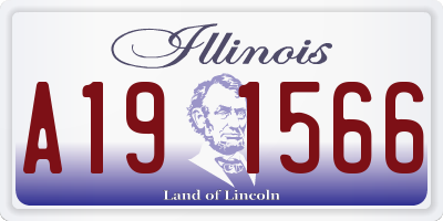 IL license plate A191566
