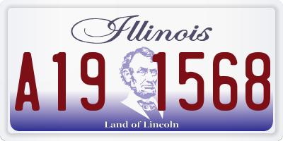 IL license plate A191568