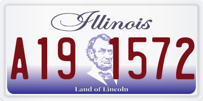 IL license plate A191572