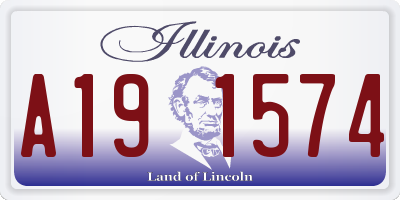 IL license plate A191574