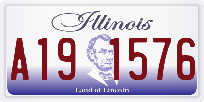 IL license plate A191576