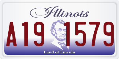 IL license plate A191579