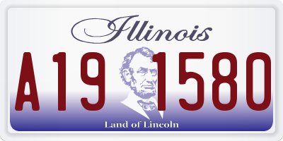IL license plate A191580