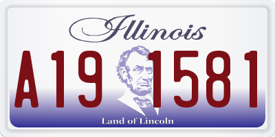 IL license plate A191581