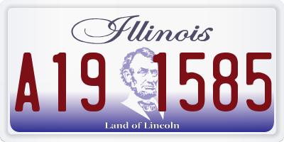 IL license plate A191585