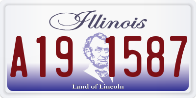 IL license plate A191587