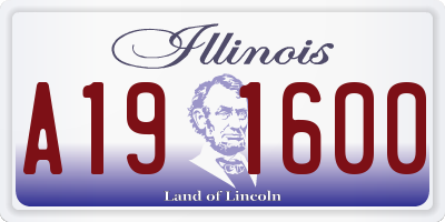 IL license plate A191600