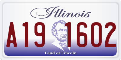 IL license plate A191602