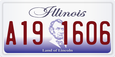 IL license plate A191606