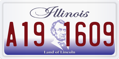 IL license plate A191609