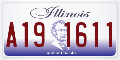 IL license plate A191611