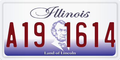 IL license plate A191614
