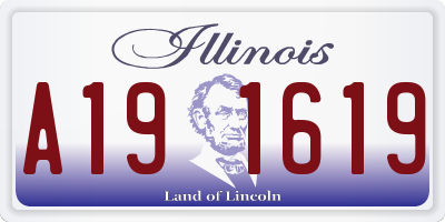 IL license plate A191619