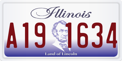 IL license plate A191634