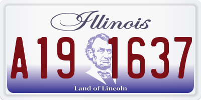 IL license plate A191637