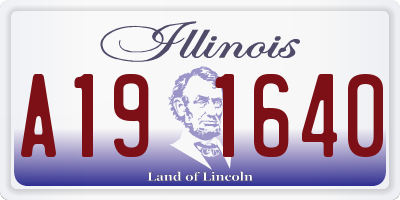 IL license plate A191640