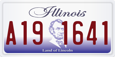 IL license plate A191641