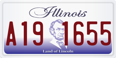 IL license plate A191655