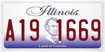 IL license plate A191669