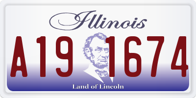 IL license plate A191674