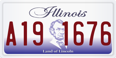 IL license plate A191676