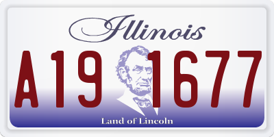 IL license plate A191677