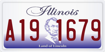 IL license plate A191679