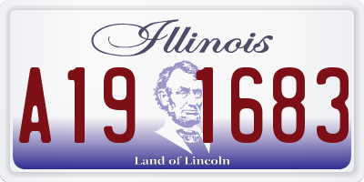 IL license plate A191683