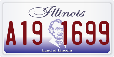 IL license plate A191699