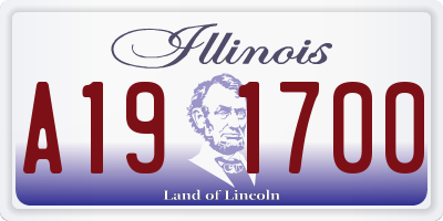 IL license plate A191700