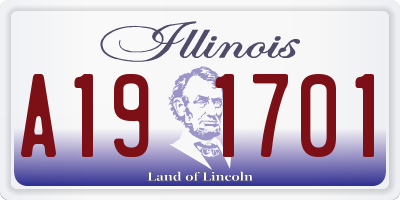 IL license plate A191701